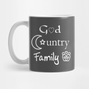 God, Country, Family Mug